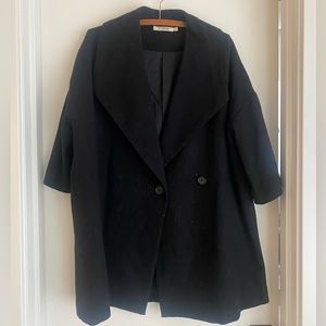 Ali Golden black wool coat